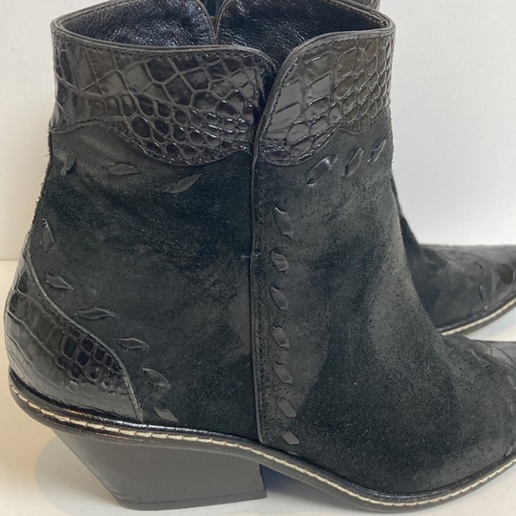 Donald J. Pliner Western Couture Collection Zip-up Ankle Boots Sz 7.5 Rodeo - Picture 3 of 16